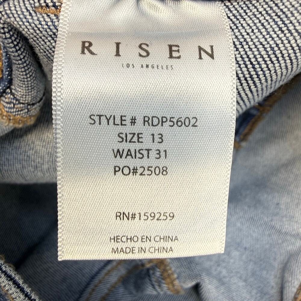Risen Jeans Women's 13/31 Blue Patch Pocket Cargo Jeans EUC - Picture 7 of 14